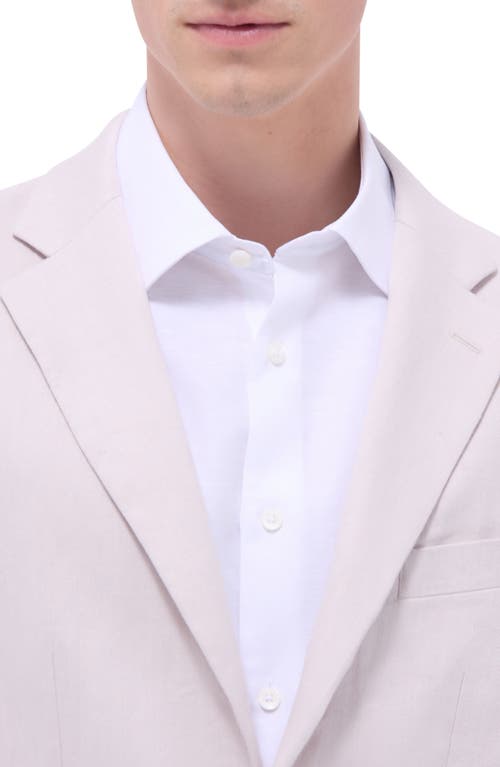 Bugatchi Stretch Linen & Cotton Blend Blazer In Stone