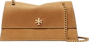 Tory Burch Kira Turnlock Suede Convertible Shoulder Bag