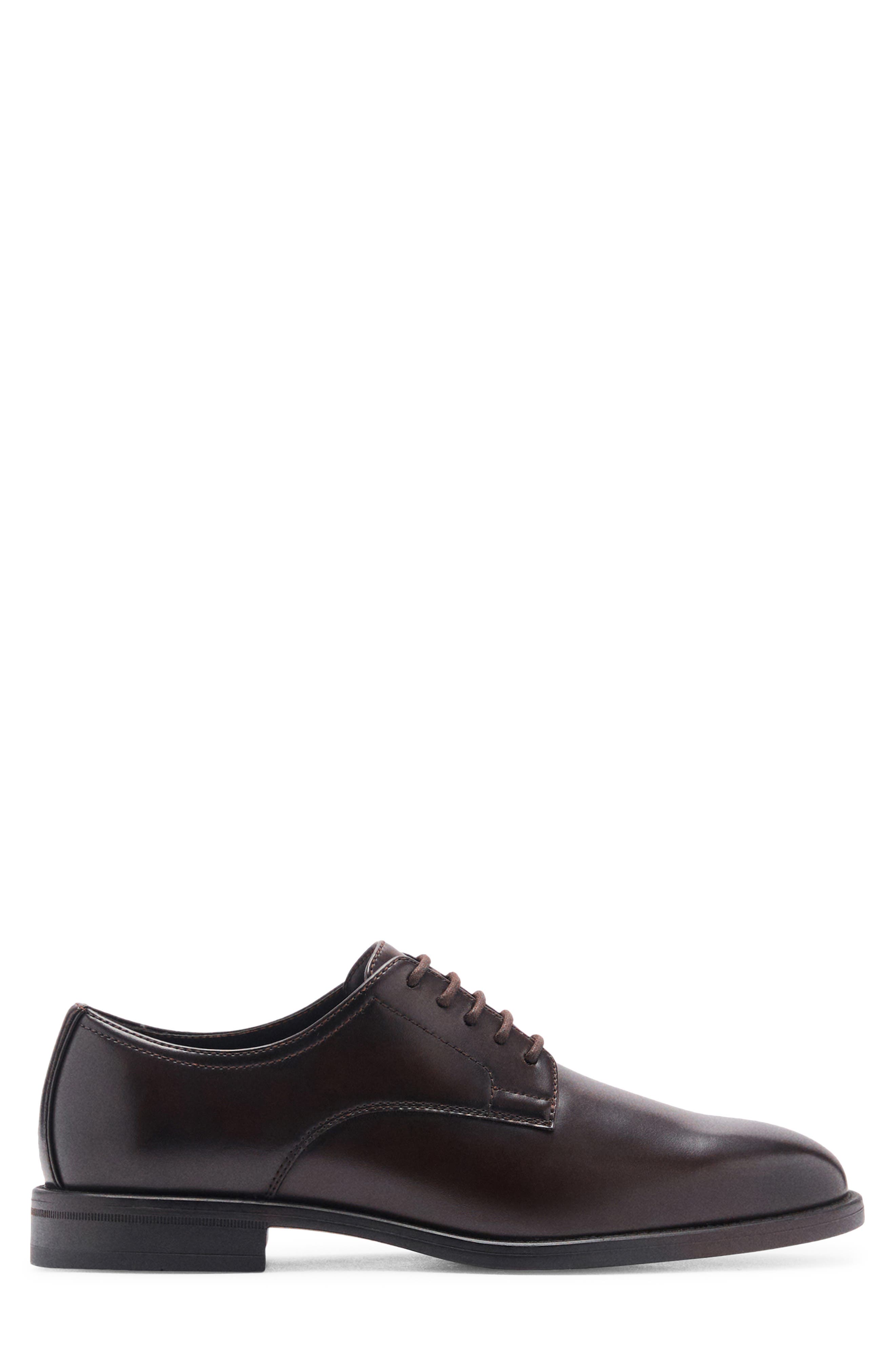 MANGO Plain Toe Derby, Alternate, color, Brown