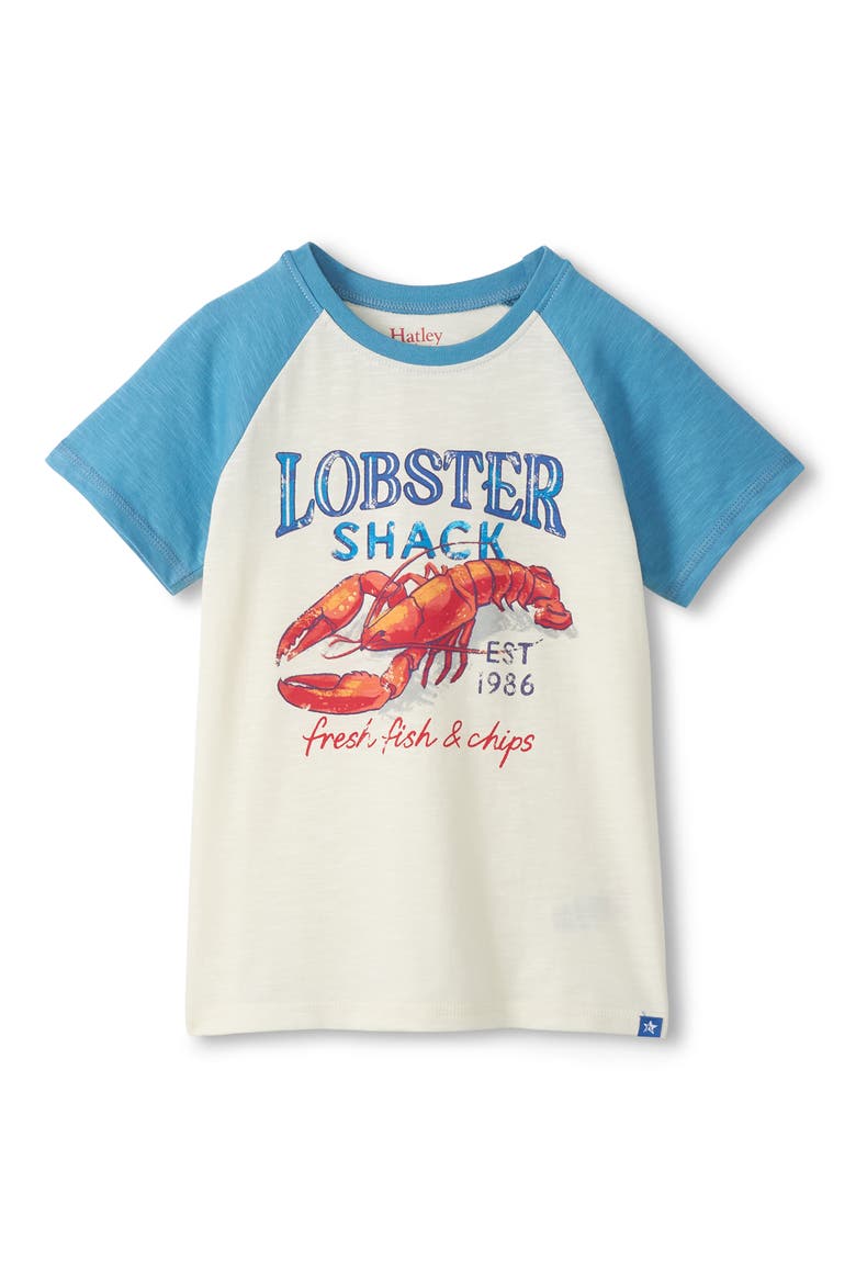 Kids' Lobster Cotton Graphic Baseball T-Shirt, Main, color, NATURAL