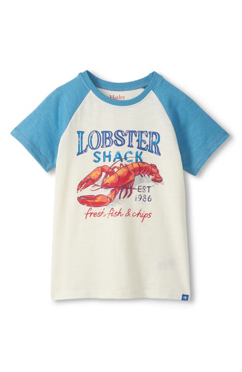 Kids' Lobster Cotton Graphic Baseball T-Shirt (Toddler)