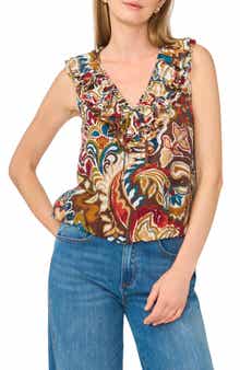 Ruffle Collar Sleeveless Top