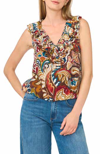 Ruffle Collar Sleeveless Top
