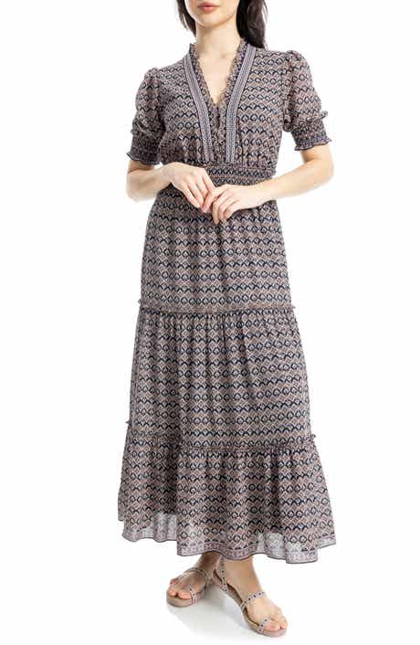 MAX STUDIO Smocked Maxi Dress