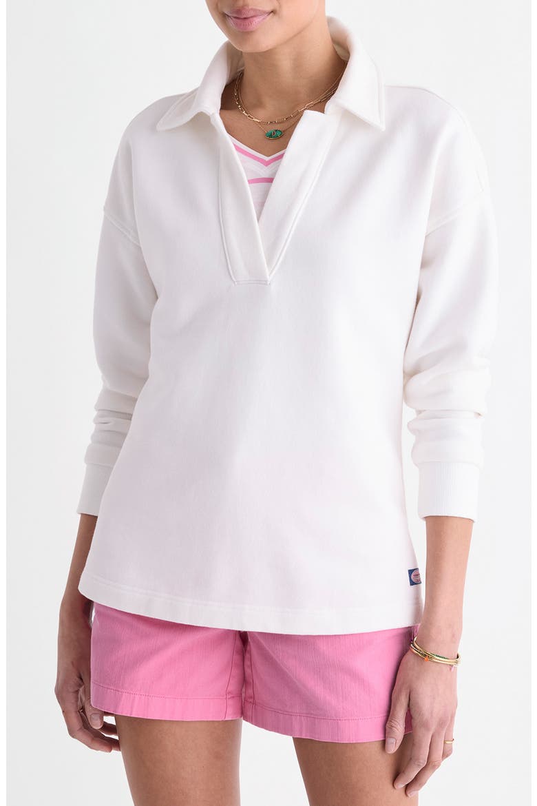 Cam Polo Sweatshirt, Main, color, WHITE CAP