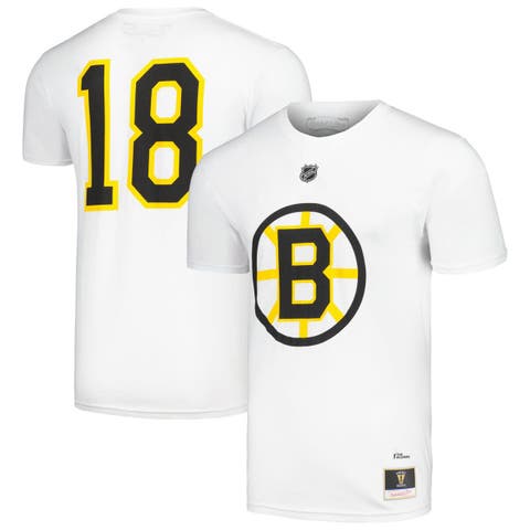 Men's Mitchell & Ness Willie O'Ree White Boston Bruins  Name & Number T-Shirt