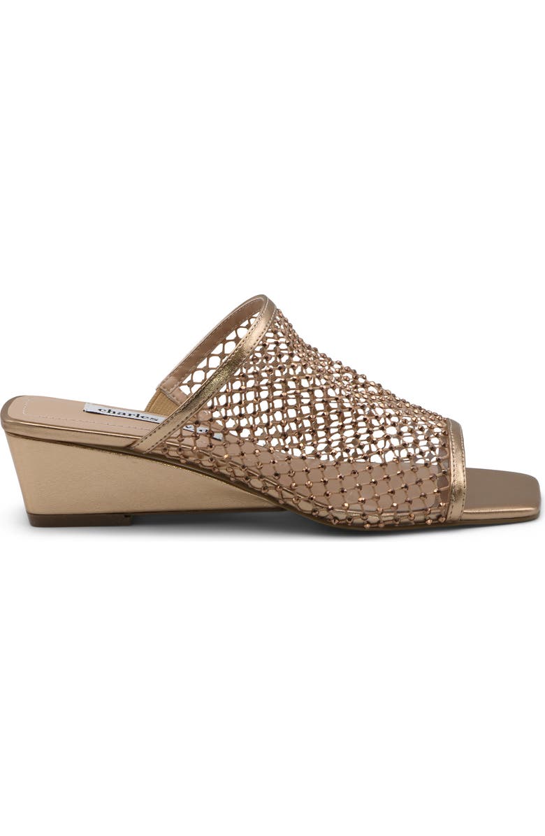 Charles David Noolie Wedge Sandal, Alternate, color, Rose Gold