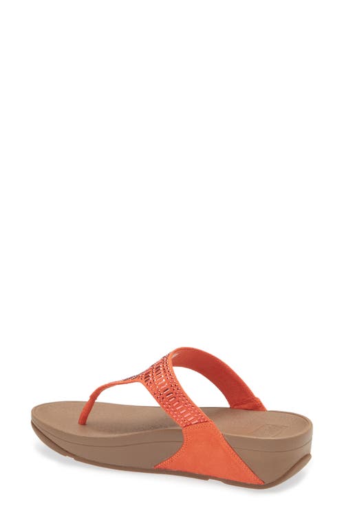 Fitflop Crystal Wedge Flip Flop In Fire Red