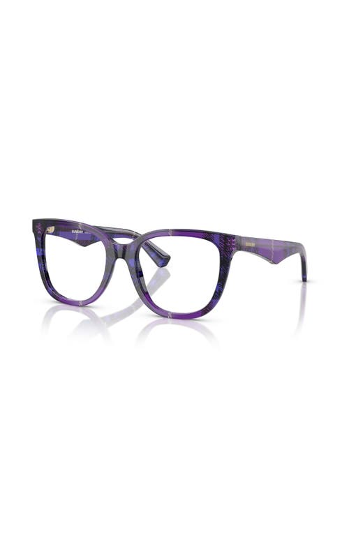 Burberry 53mm Square Optical Glasses In Purple