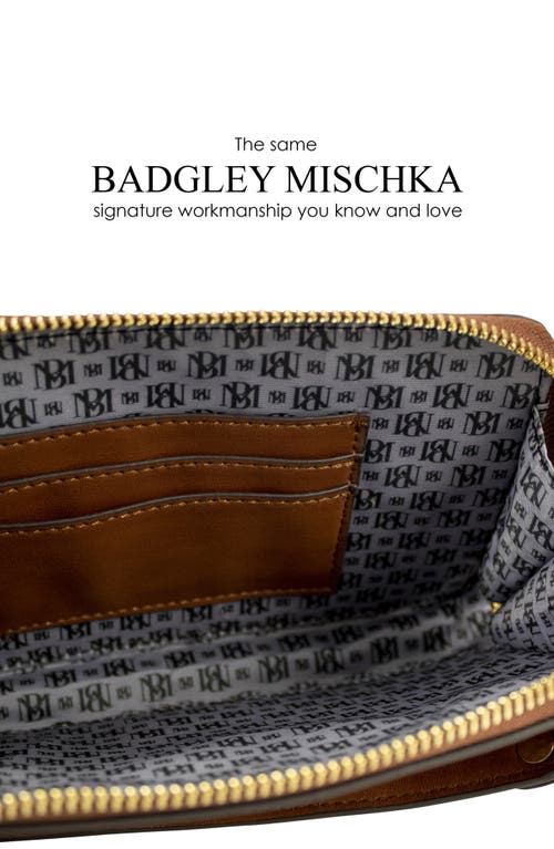 Badgley Mischka Leopard Vegan Leather Pouch Belt Bag In Brown