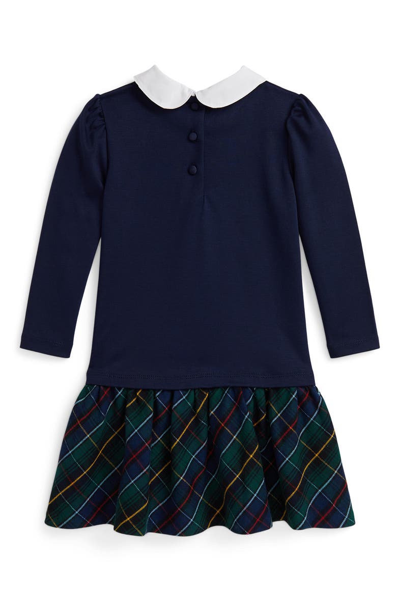 Polo Ralph Lauren Kids' Long Sleeve Ponte Roma Dress, Alternate, color, Cruise Navy
