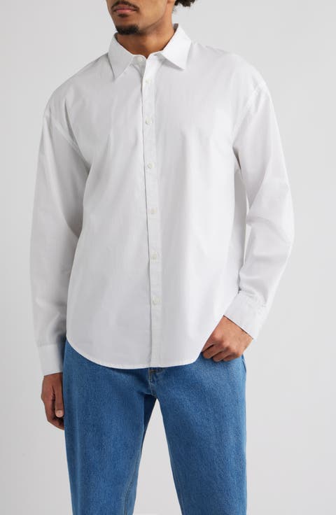 Oversize Cotton Button-Up Shirt