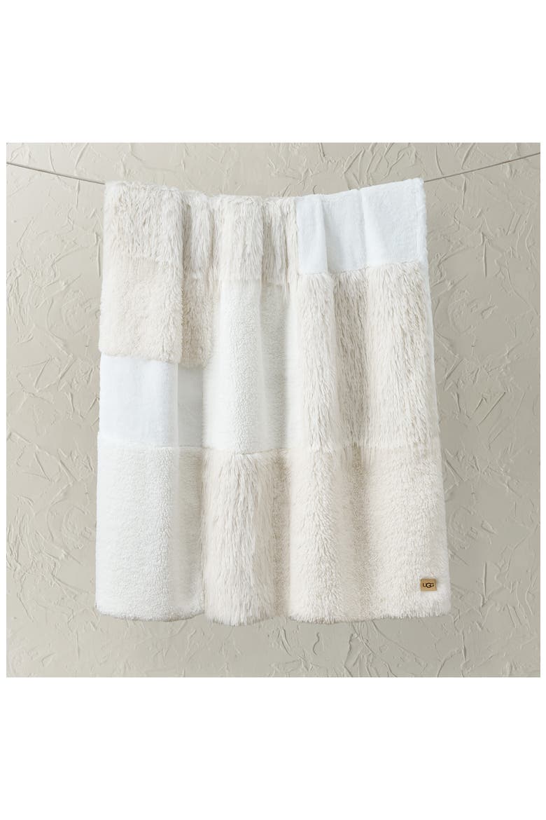 Corben Faux Fur Throw Blanket, Alternate, color, SNOW