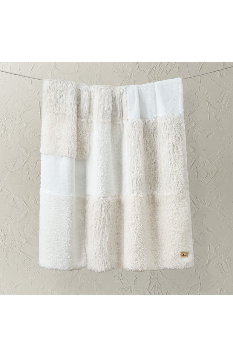 UGG<sup>®</sup> Corben Faux Fur Throw Blanket, Alternate, color, Snow