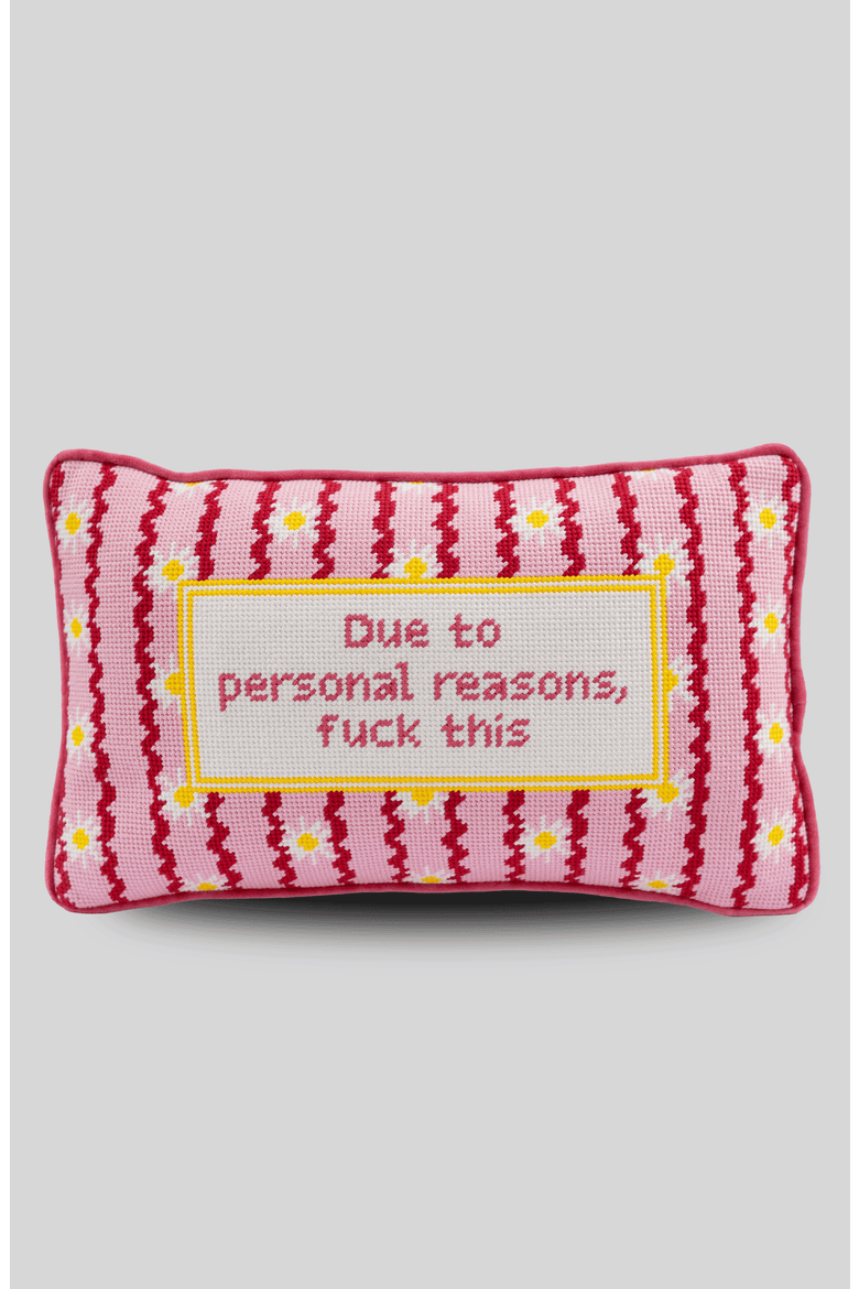 F This Needlepoint Pillow, Main, color, F This