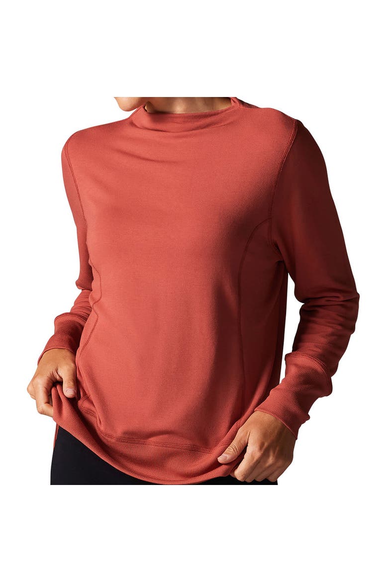 Cozy Funnel Neck Sweatshirt, Alternate, color, SPICE