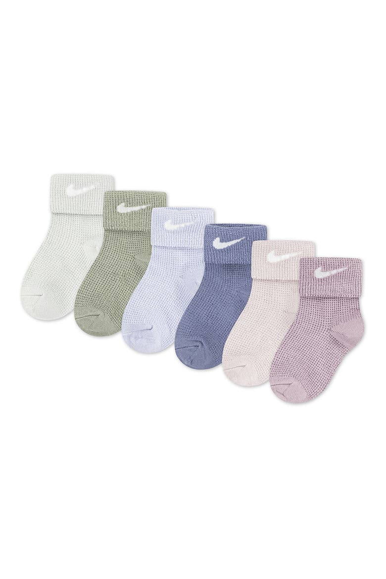 Assorted 6-Pack Lightweight Ankle Socks, Main, color, LIGHT SILVER