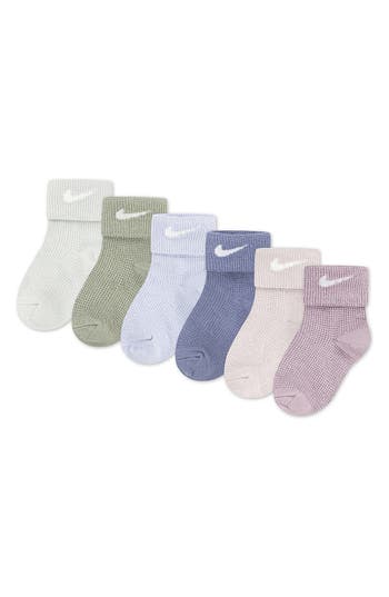 Nike Assorted 6-pack Lightweight Ankle Socks In Multi
