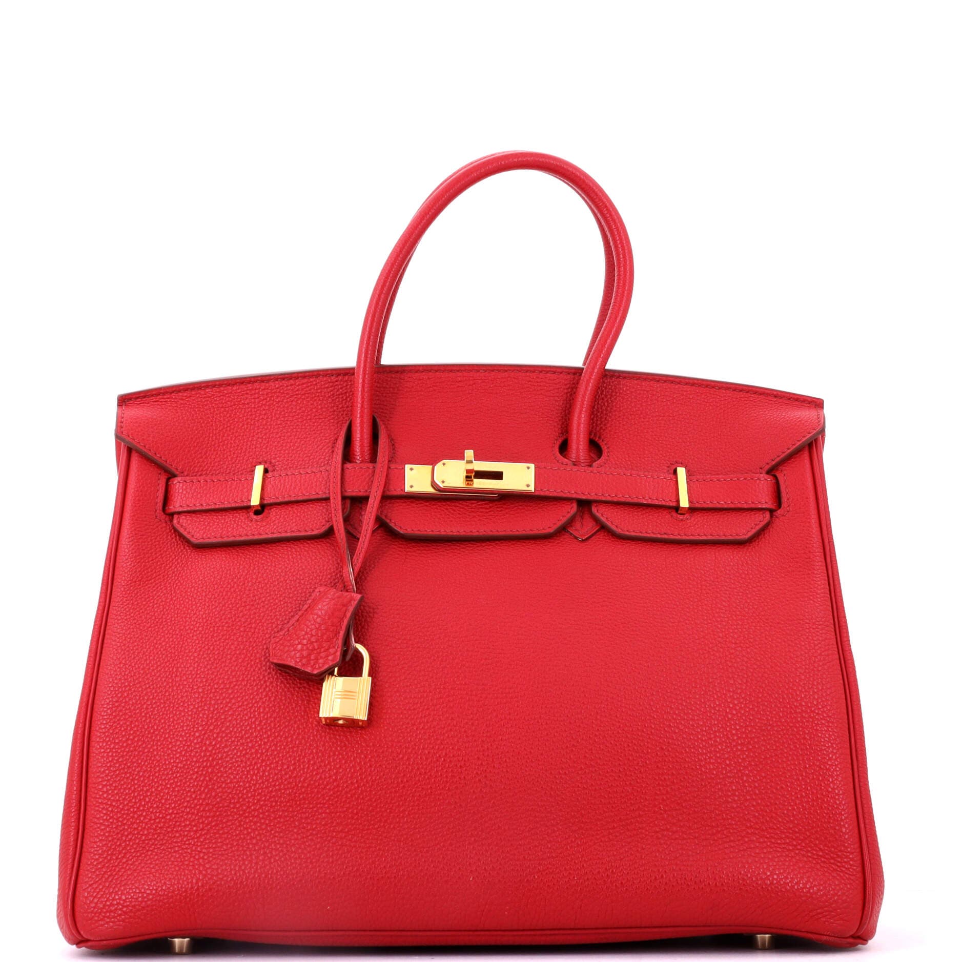 Birkin Handbag Red Togo with Gold Hardware 35, Main, color, Red