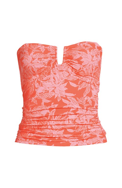 Shop Lands' End Plus Size Slender Bandeau U-wire Tankini Swimsuit Top