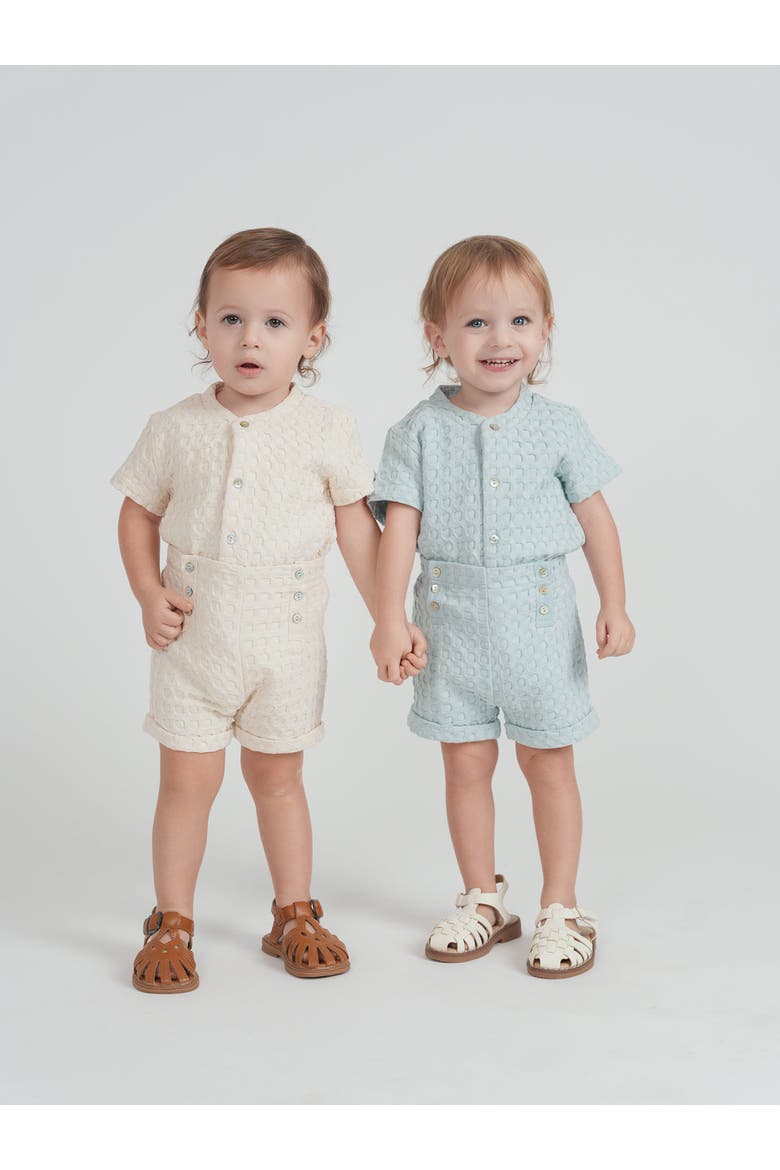 Boys Textured Waffle Knit 2-Piece Set, Alternate, color, Cool Sky