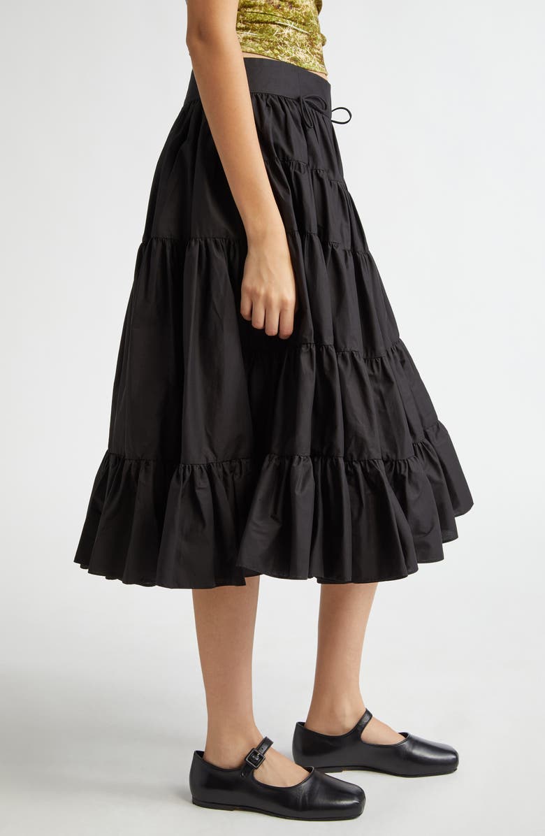 Sandy Liang Hetti Tiered Midi Skirt, Alternate, color, 