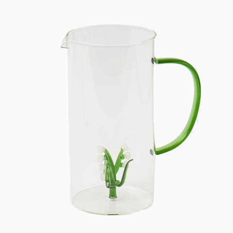 Lily of the Valley Glass Jug