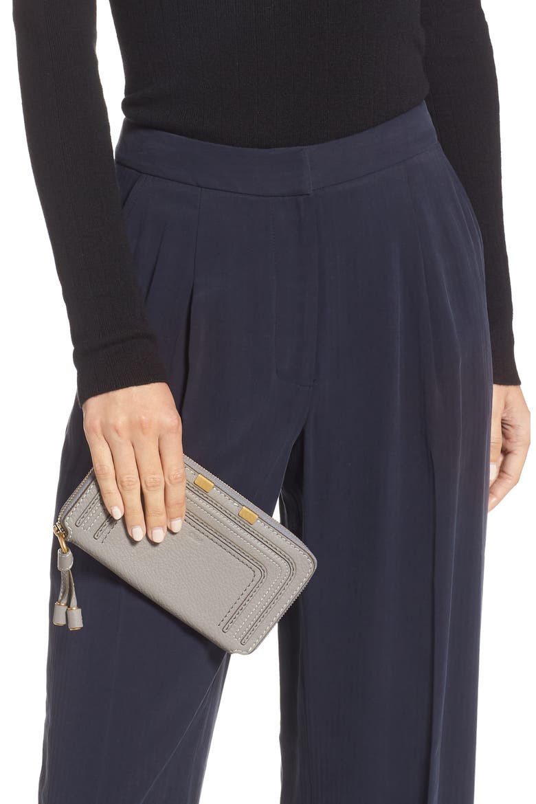 'Marcie - Long' Zip Around Wallet, Alternate, color, CASHMERE GREY