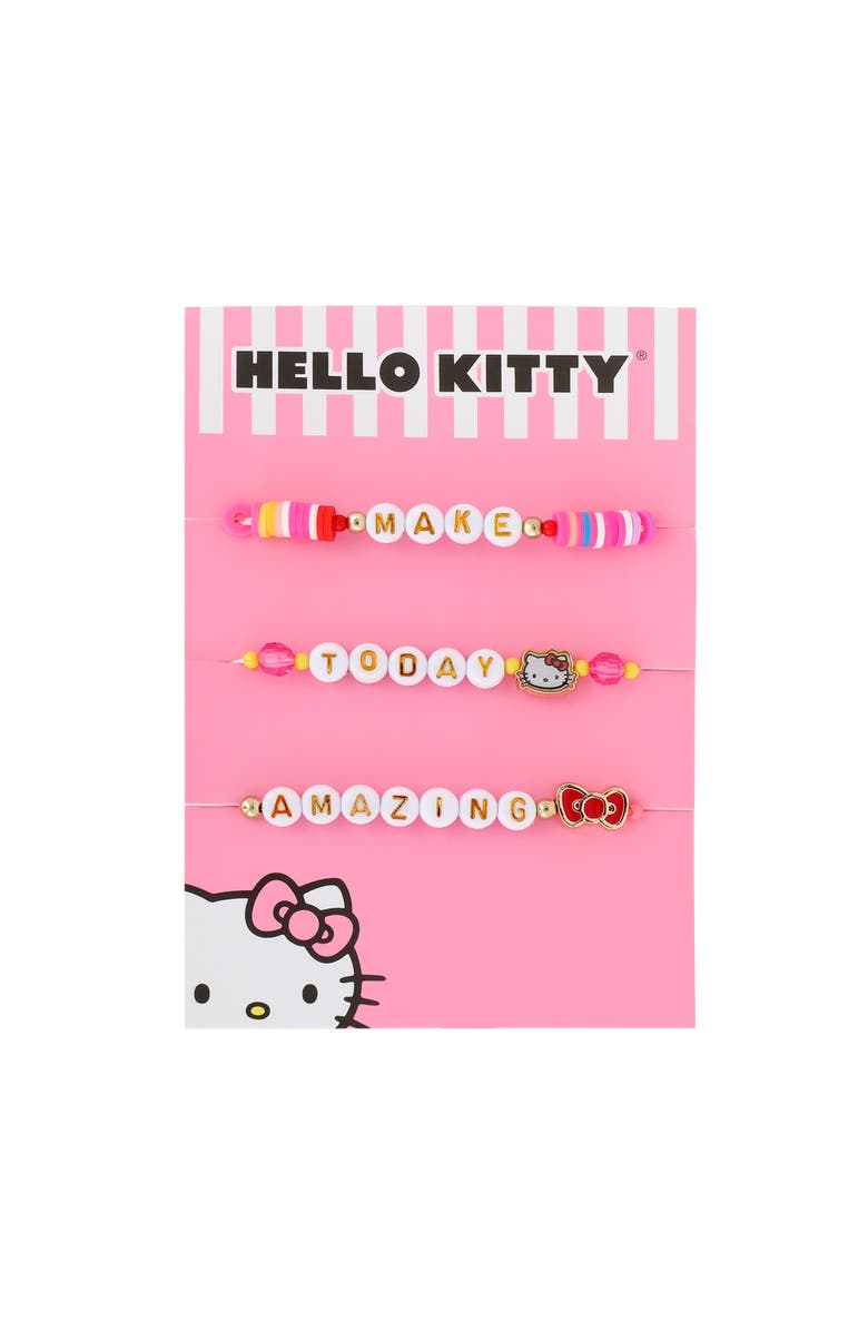 Hello Kitty Make Today Amazing Beaded Bracelet Set, Alternate, color, Yellow Gold, Multicolor