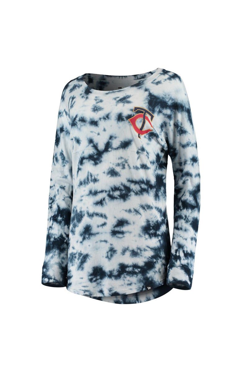 New Era Women's New Era Navy Minnesota Twins Tie-Dye Long Sleeve T-Shirt, Alternate, color,