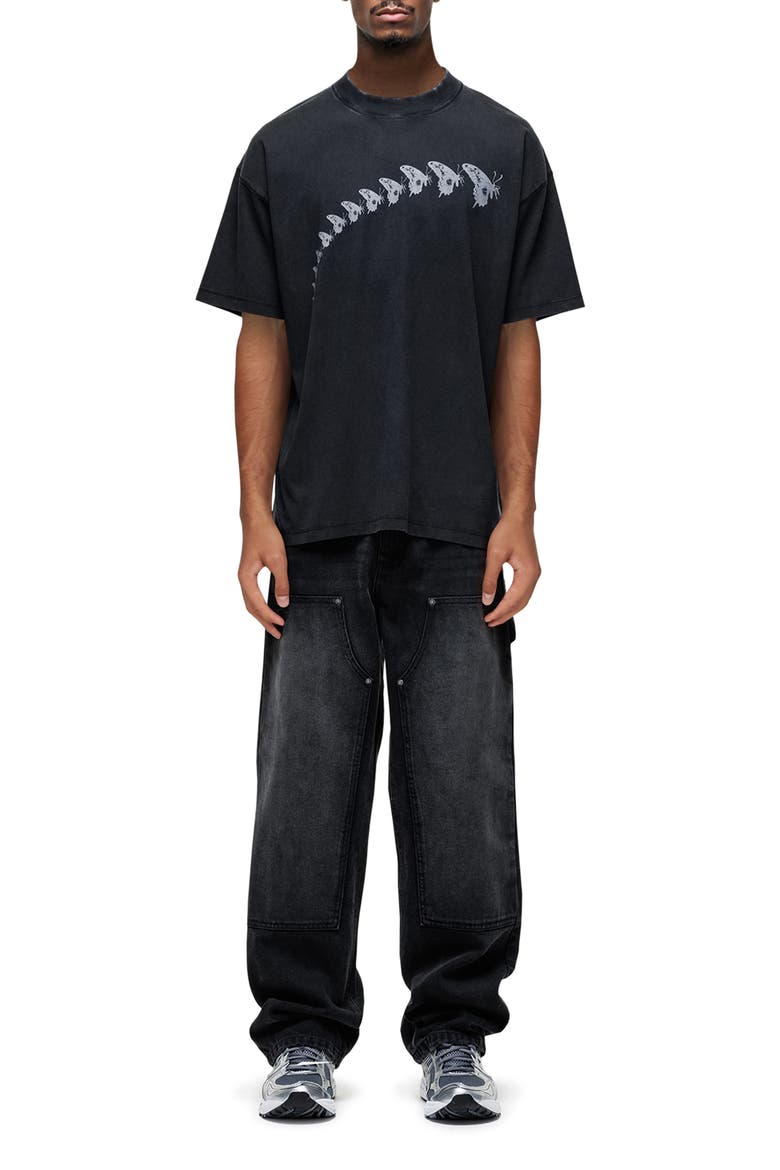 Drift Washed Printed T-Shirt, Alternate, color, BLACK