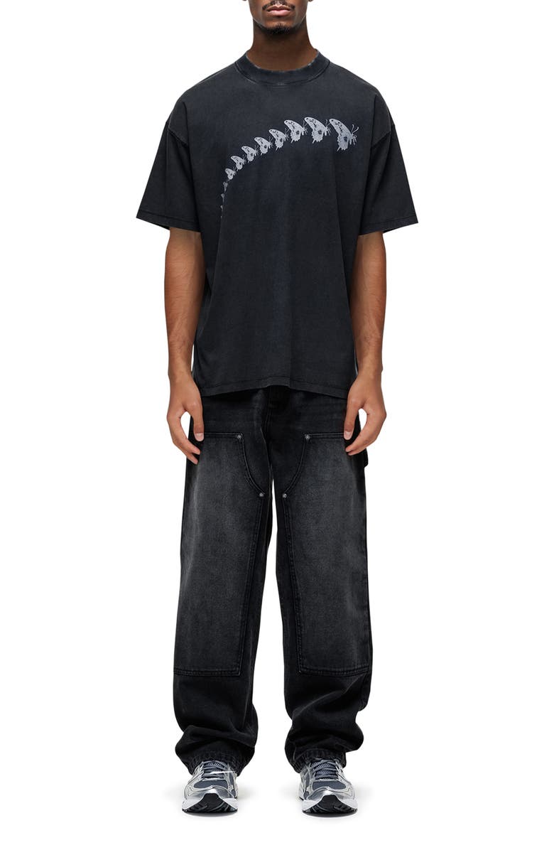 Good For Nothing Drift Washed Printed T-Shirt, Alternate, color, Black