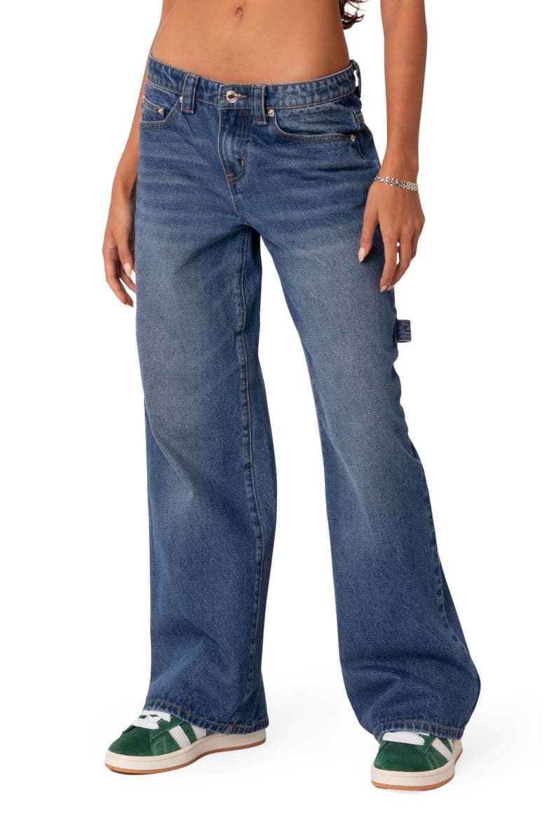 Wide Leg Carpenter Jeans, Main, color, BLUE