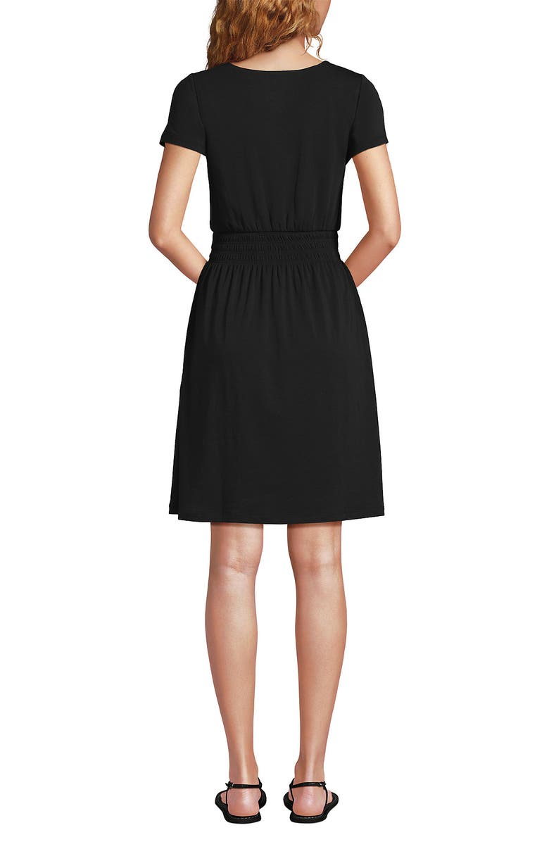 Lands' End Cotton Modal Smocked Waist Dress, Alternate, color, 