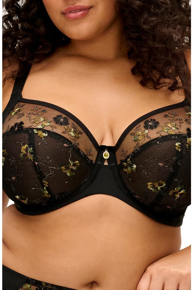 Lyriana Underwire Bra, Main, color, JET