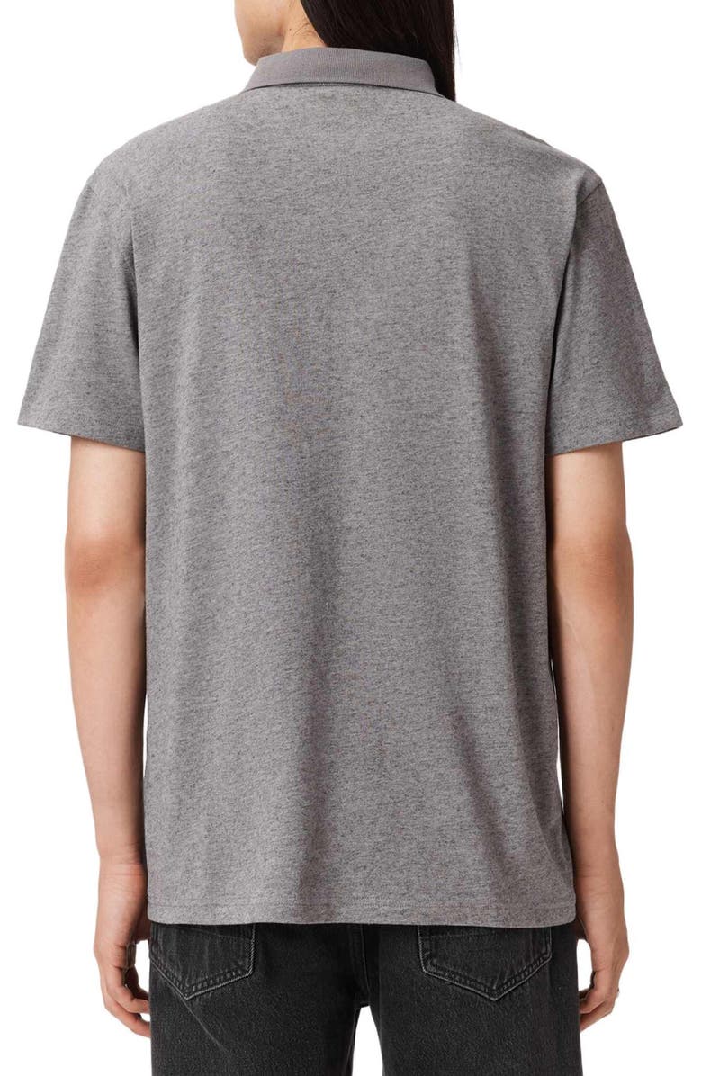 AllSaints Rowan Cotton & Wool Polo, Alternate, color, March Grey Marl