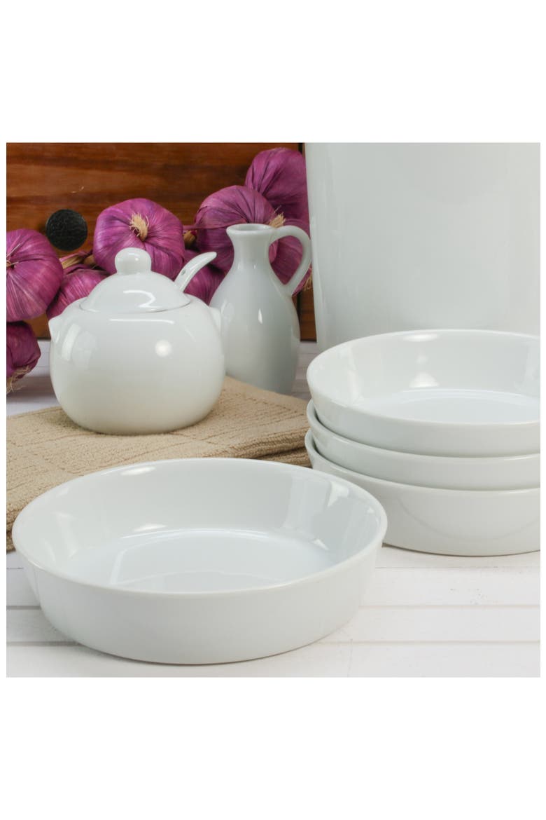 Oslo Set of 4 Quiche Bowls, Alternate, color, WHITE