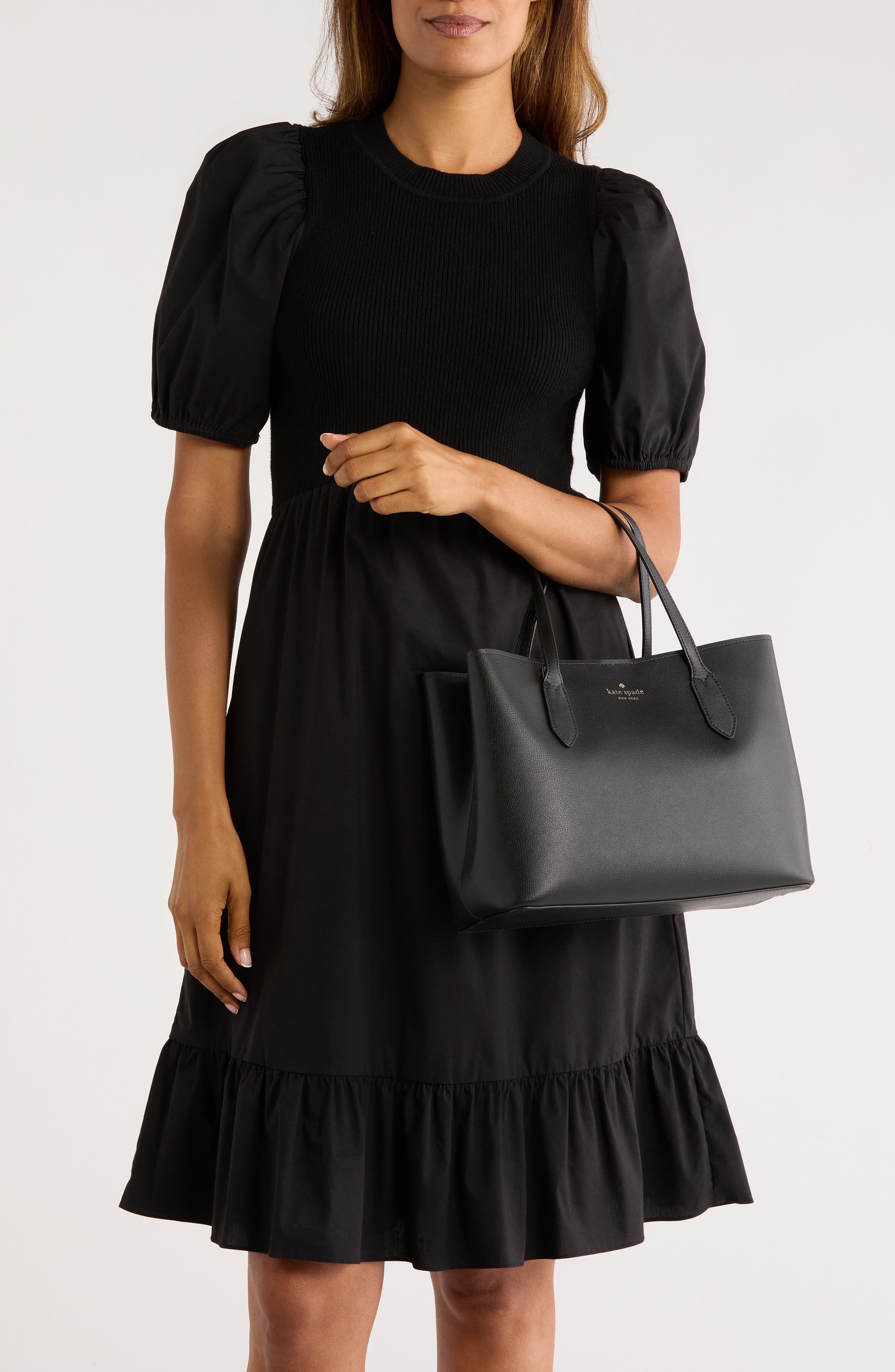 Kate Spade New York harper satchel bag, Alternate, color, Black