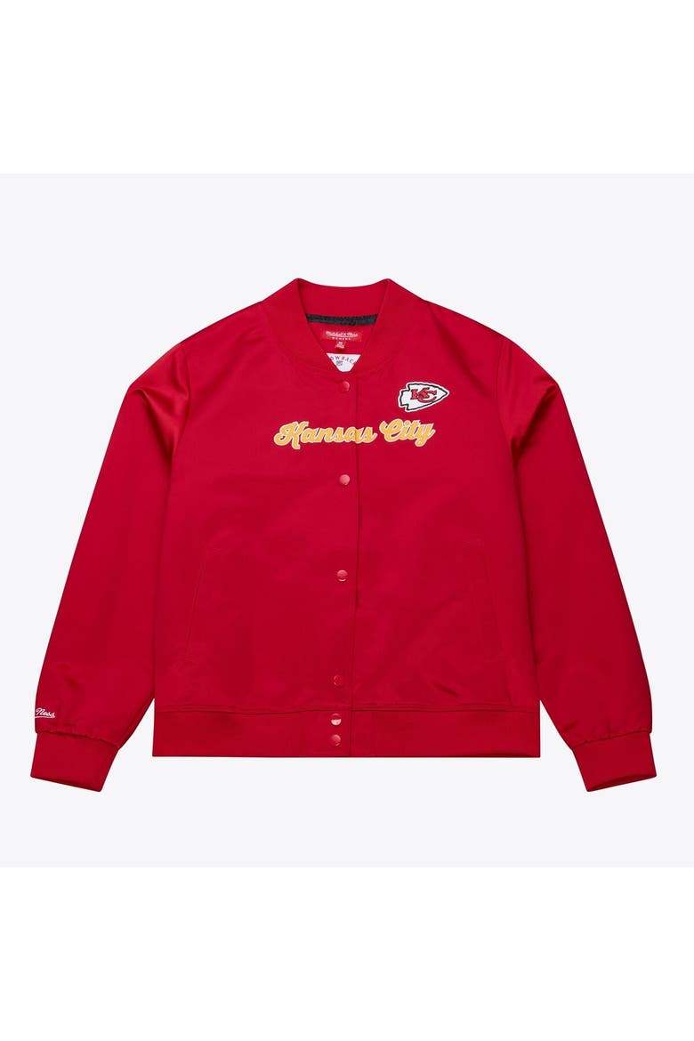 Women's Mitchell & Ness  Red Kansas City Chiefs Full-Snap Satin Jacket, Alternate, color, Red