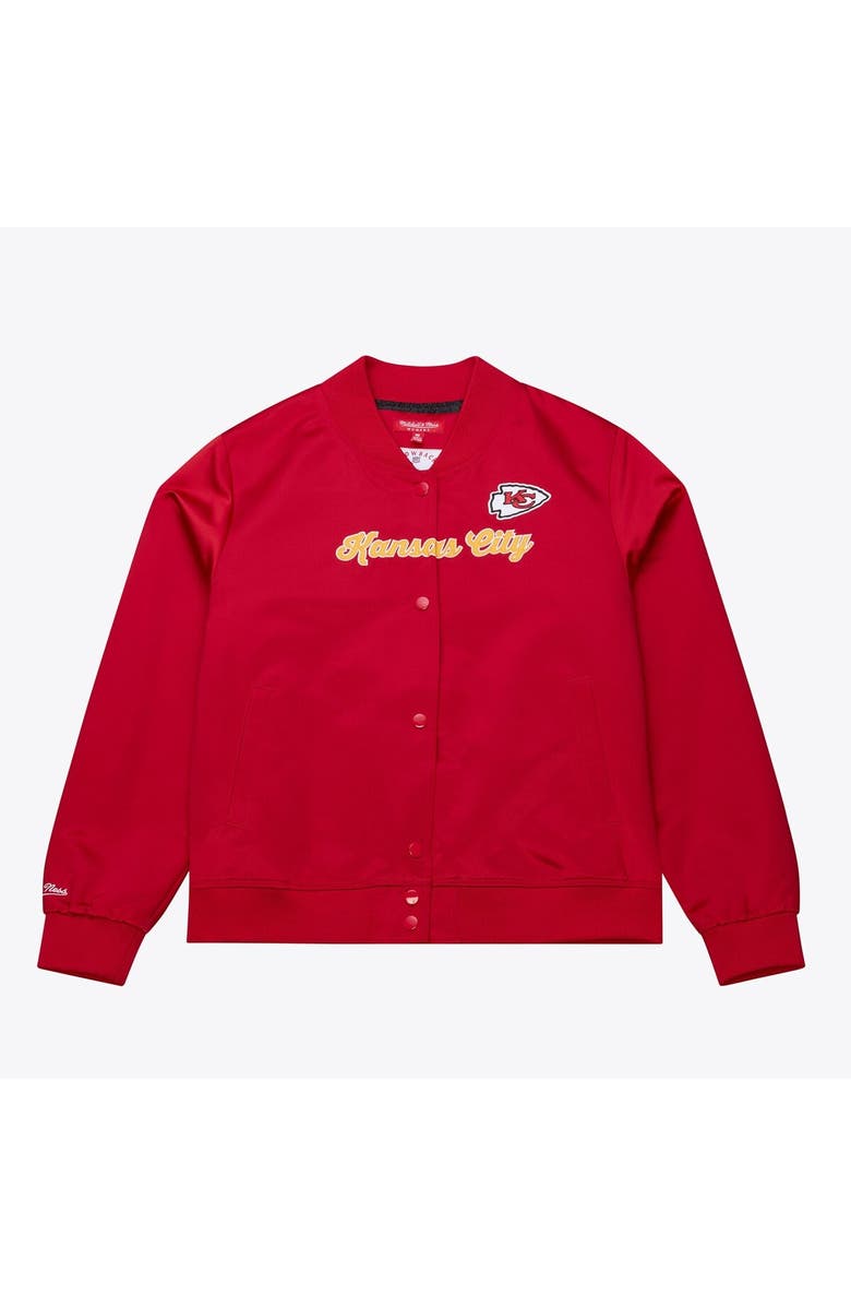 Mitchell & Ness Women's Mitchell & Ness  Red Kansas City Chiefs Full-Snap Satin Jacket, Alternate, color, Red