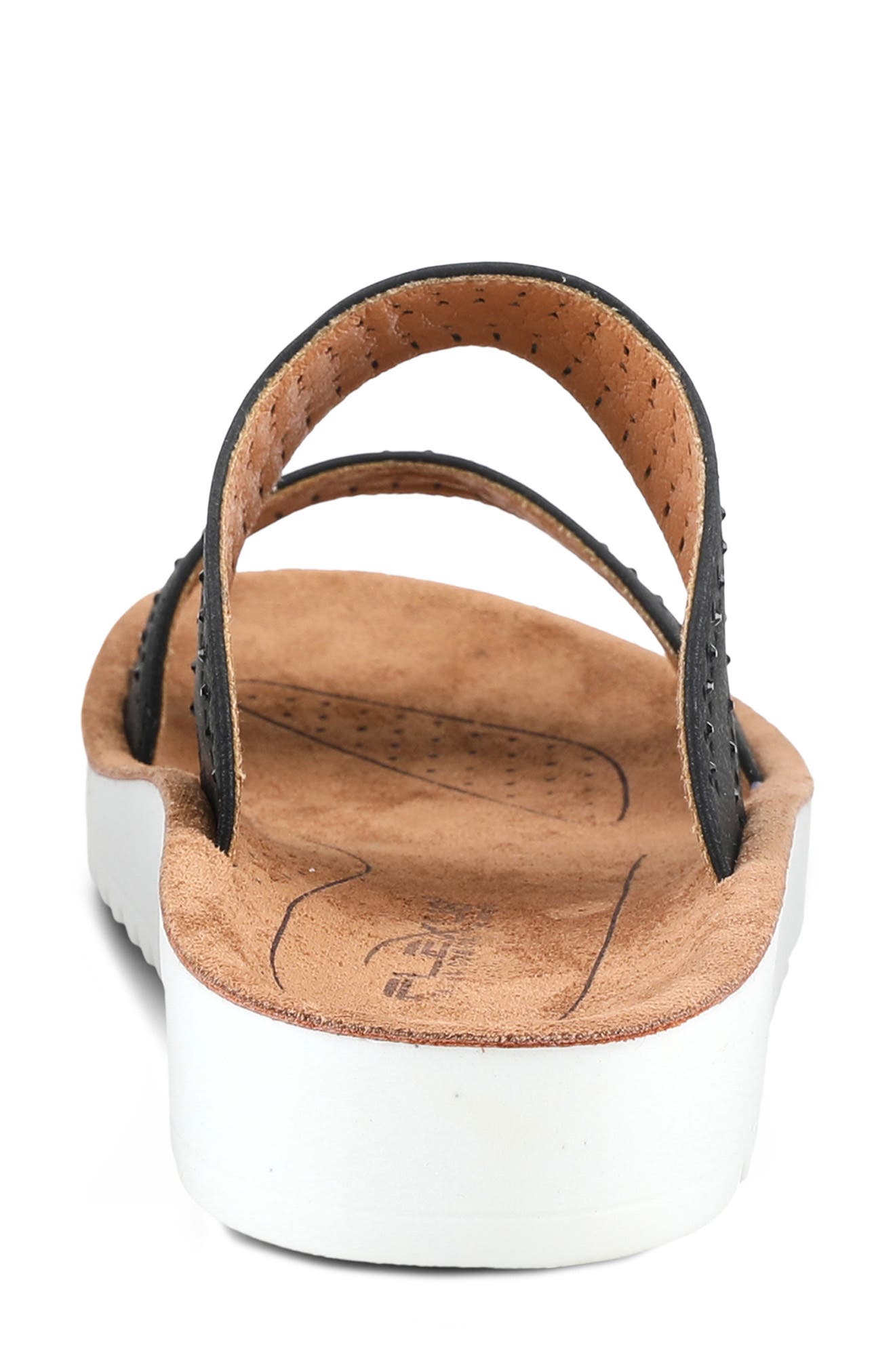 Flexus by Spring Step Bayshore Crystal Cutout Slide Sandal, Alternate, color, Black