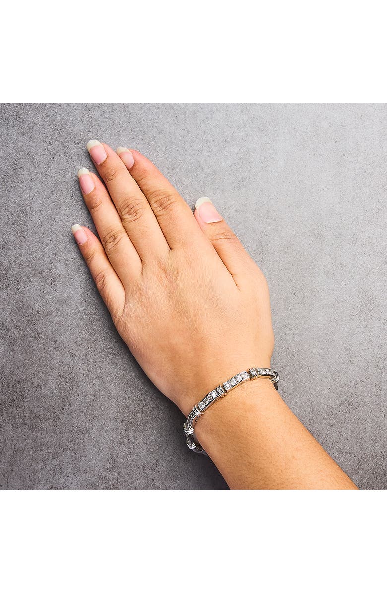 Haus of Brilliance 14k White Gold 6 3/4ct. TDW Diamond Tennis Bracelet, Alternate, color, White