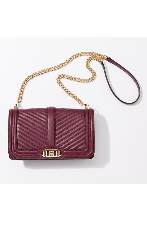 Rebecca Minkoff Love Chevron Quilted Crossbody Bag In Red