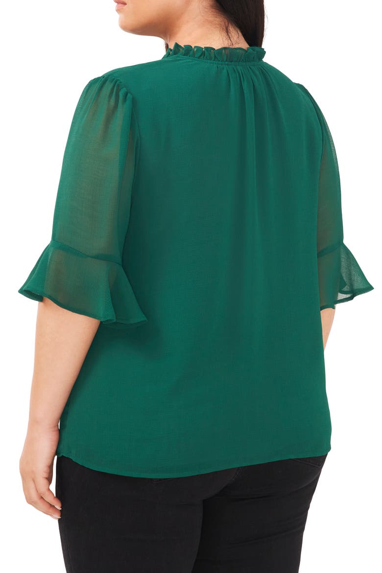 Short Sleeve V-Neck Top, Alternate, color, QUICK FOREST GREEN