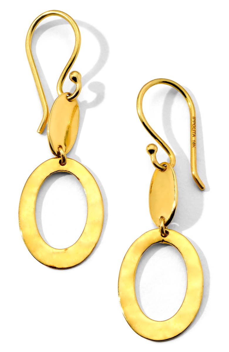 Ippolita Classico Mixed Texture Drop Earrings, Main, color, Gold