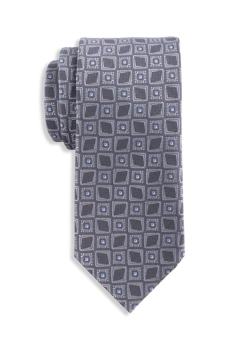 Oak Hill by DXL Big & Tall Diamond Patterned Tie, Main, color, 