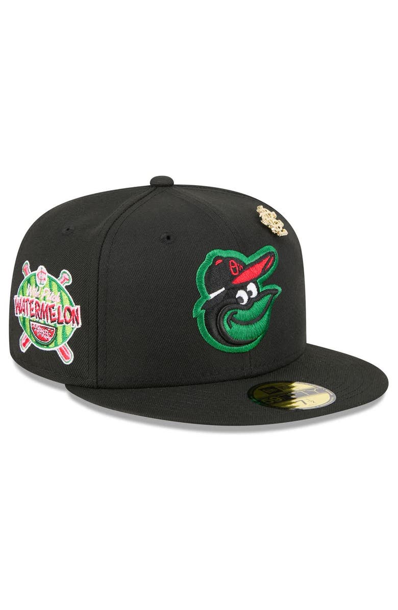 New Era Men's New Era Black Baltimore Orioles 2025 Big League Chew 59FIFTY Fitted Hat, Main, color,