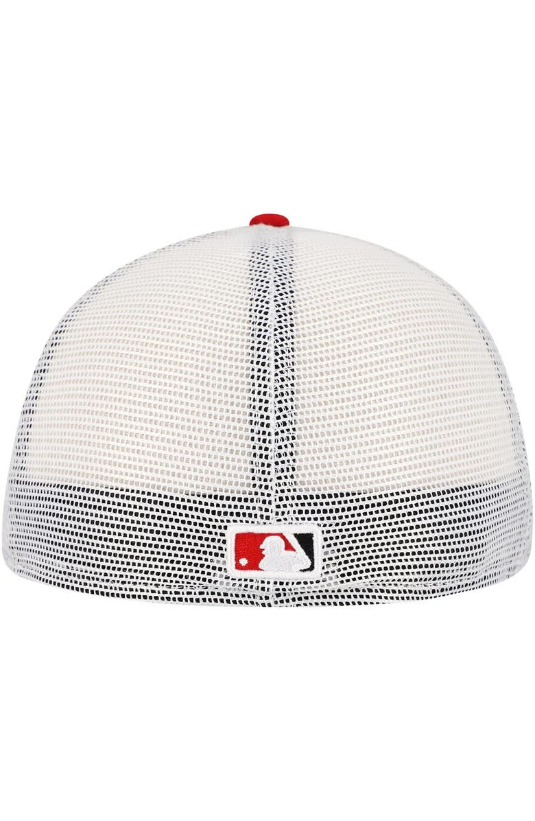 New Era Men's New Era Red Washington Nationals Team Color 59FIFTY Trucker Fitted Hat, Alternate, color, Red