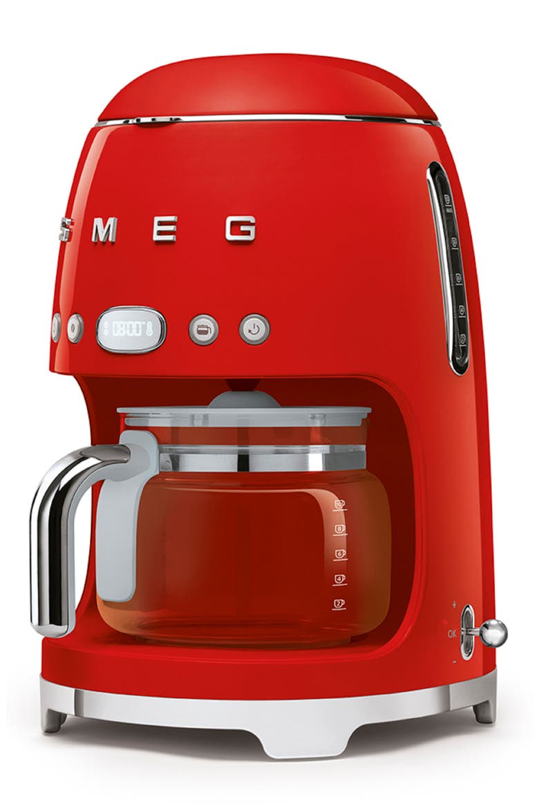 '50s Retro Style 10-Cup Drip Coffeemaker, Alternate, color, RED