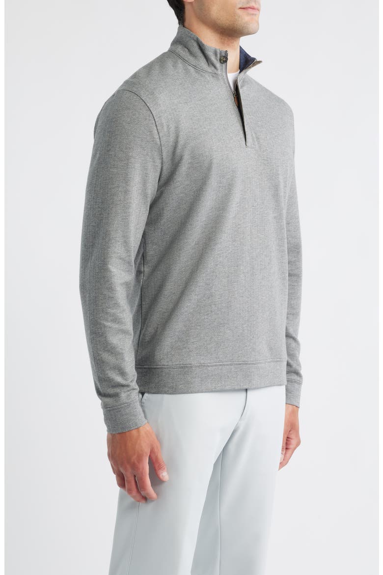 Rubin Herringbone Quarter Zip, Alternate, color, CHARCOAL